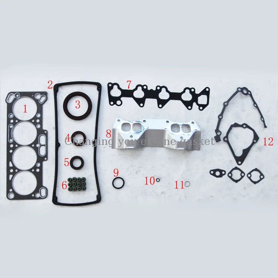 Комплект прокладок двигателя для MITSUBISHI COLT III MIRAGE купе PROTON WIRA 4G15 4G13 12 В
