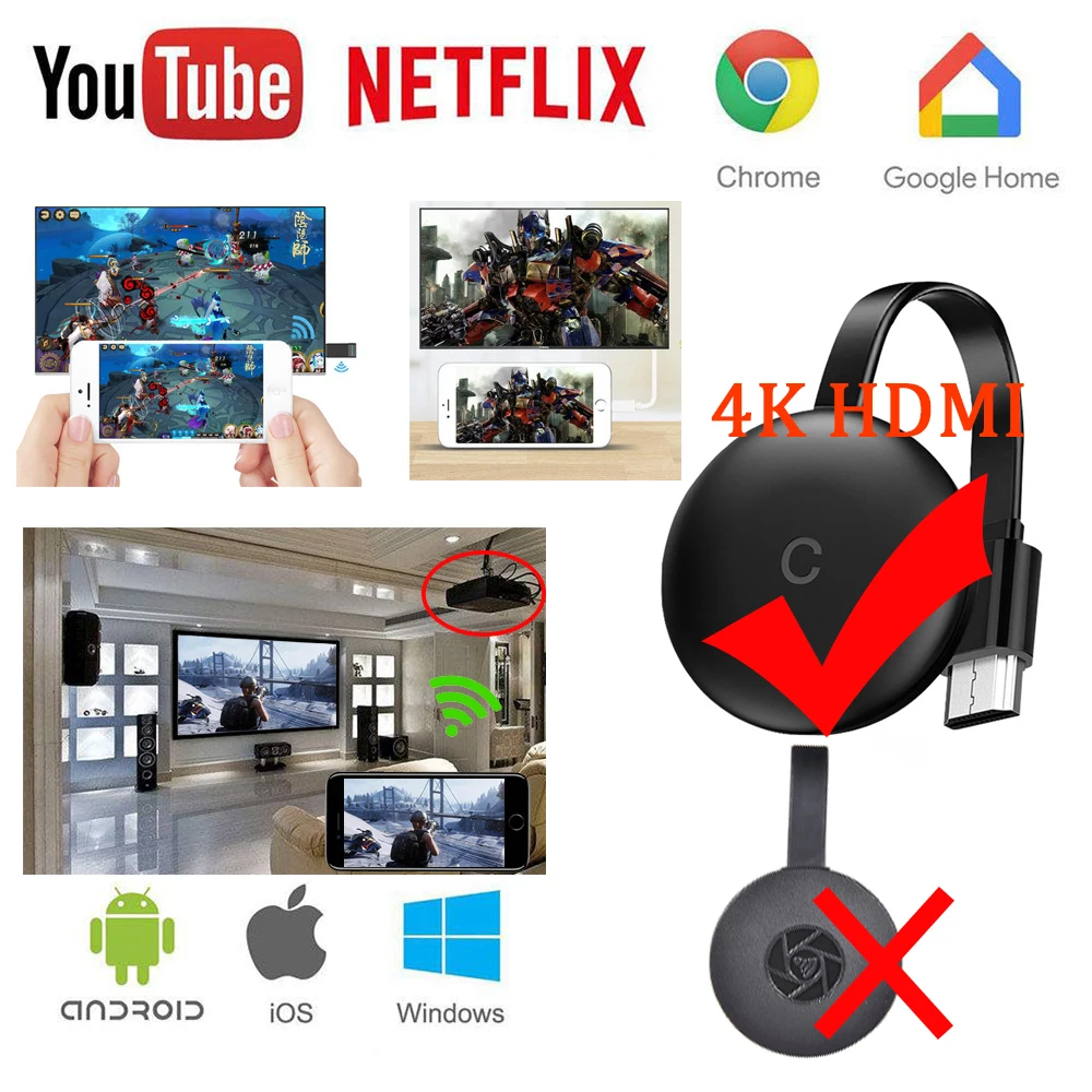 TV Stick Remote Control HDMI Anycast DLNA Airplay WiFi Display Receiver Dongle Support Windows Andriod TVSG2A 20 Pad Tv 32 Fire |