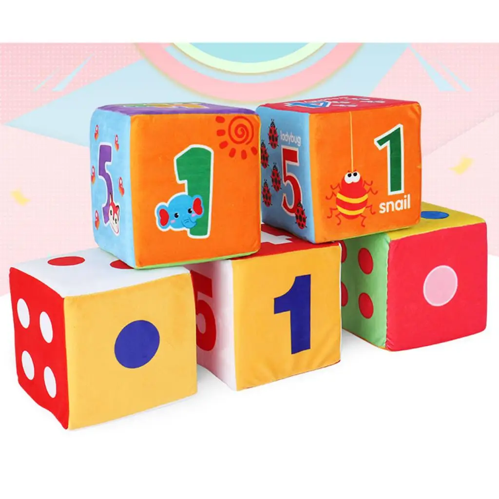 Rainbow Foam Dice Set -Large 5.9 Inches Big - Colorful Dice Set - 6 Sided - Fun Playing Games - Great Gift for Kids Party Favor