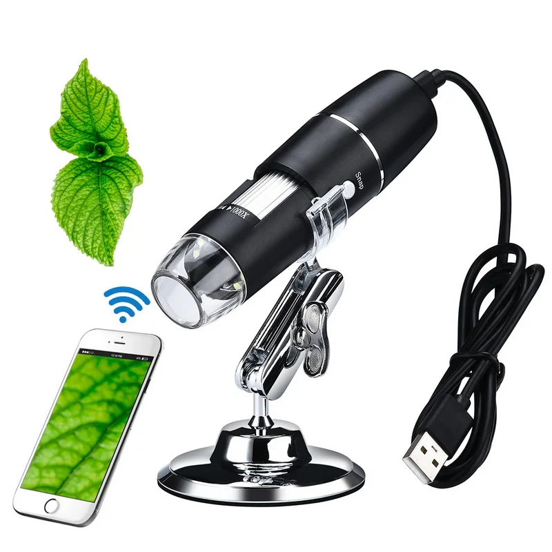 

1000X Wireless Digital Microscope Wifi Microscope Magnifier Camera 720P Stand For Android IOS IPad Digital Microscope With Light