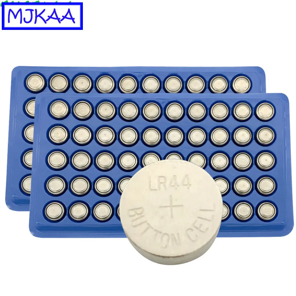 

GQYM Hot Sale 100pcs LR44 357A A76 303 AG13 SR44SW SP76 L1154 RW82 RW42 Alkaline Button Cell Battery Long Lasting