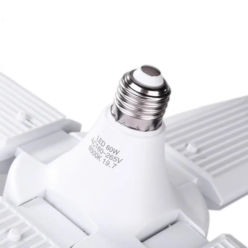 60 Вт E27 светодиодный подвесной светильник складные вентиляторы угол регулируемая потолочная лампа энергосберегающий потолок свет Гостиная домашнее освещение