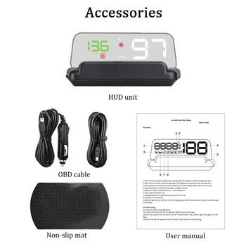 

For motorcycle Car HUD Head Up Display Auto Speed GPS Windscreen KMH/MPHProjector Data Oil Consumption Temperature Detector