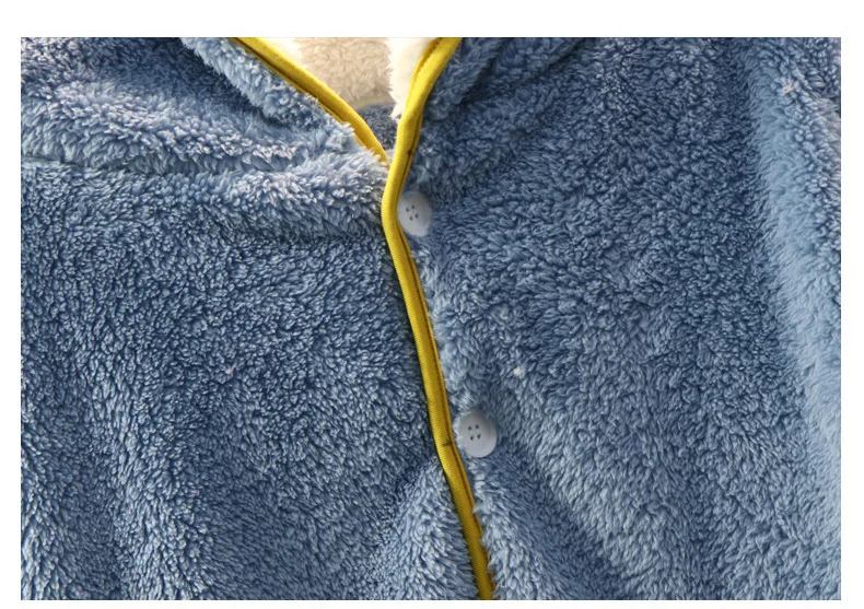 IZICFLY стиль зимний толстый синий пижамный комплект полная Ночная рубашка Пижама женская теплая Домашняя одежда с капюшоном комплект одежды для сна с брюками