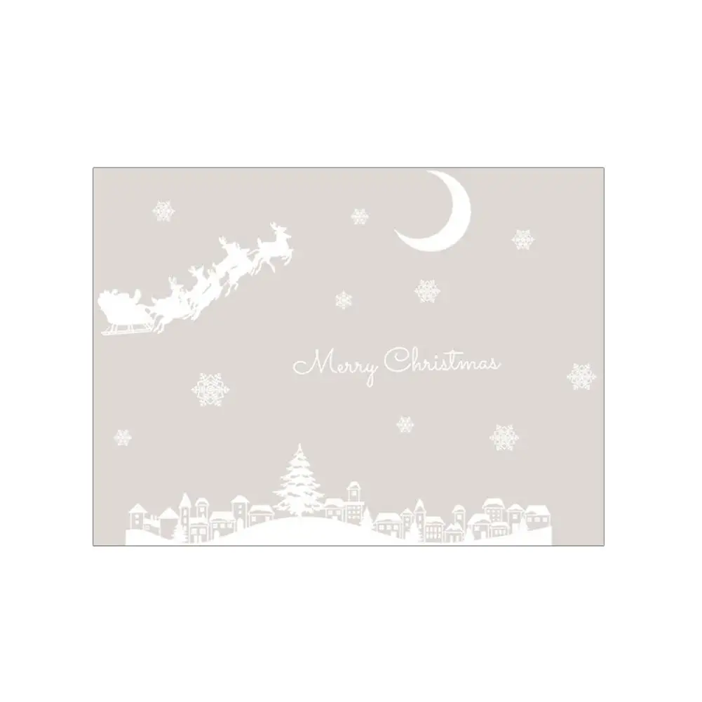 New New Year Christmas window decals restaurant shopping center decoration snow glass window removable Christmas decorations