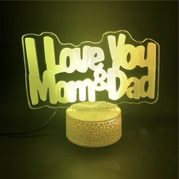 

3D Lamp Father's Day Mother's Day Love Bluetooth Speaker Base Best Present for Parents Atmosphere Usb Led Night Light Lamp