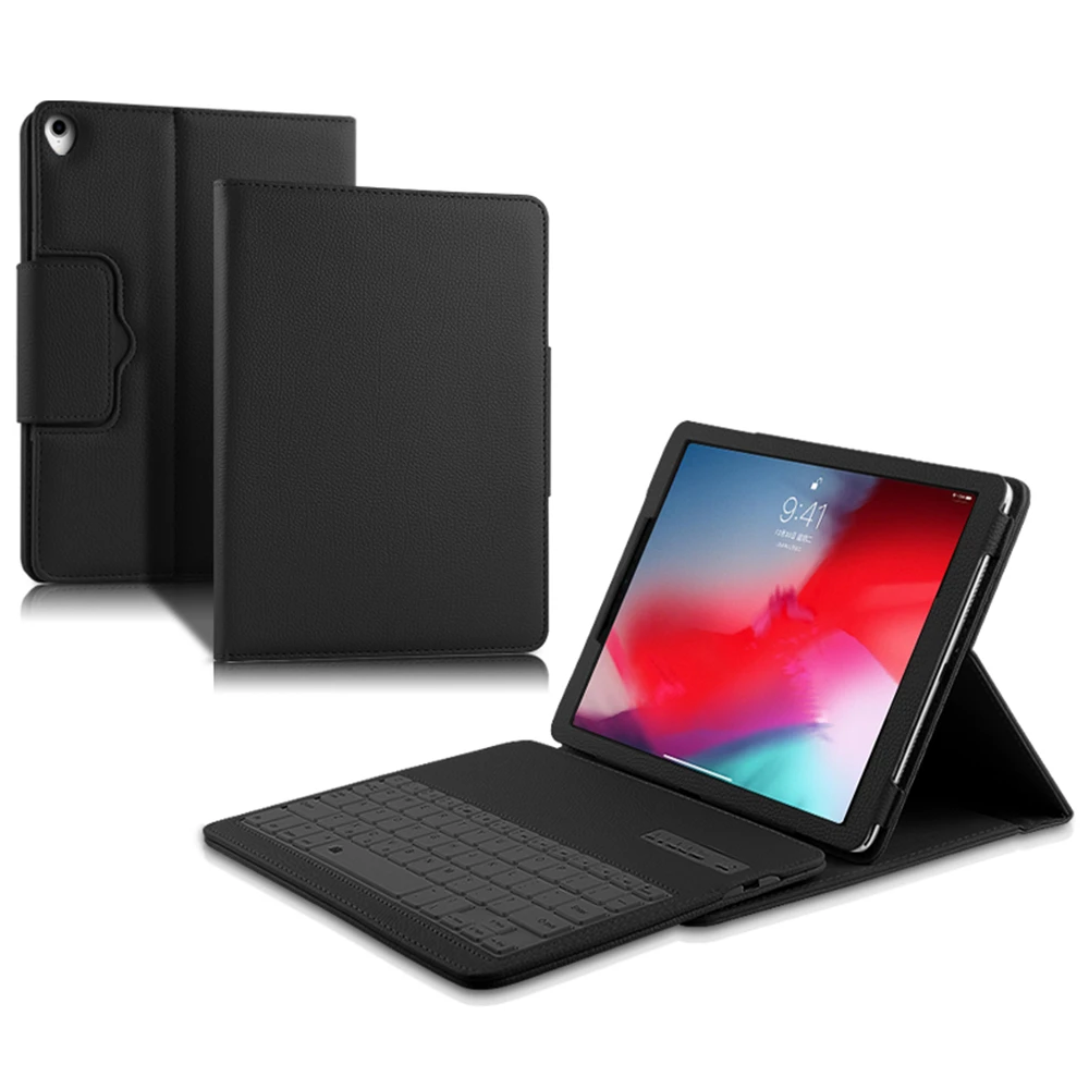 

Keyboard Case For iPad Pro 12.9 2018 Case iPad Pro 11 ipad 9.7 2018 PU Leather Folio Stand Case with removable Blutooth Keyboard