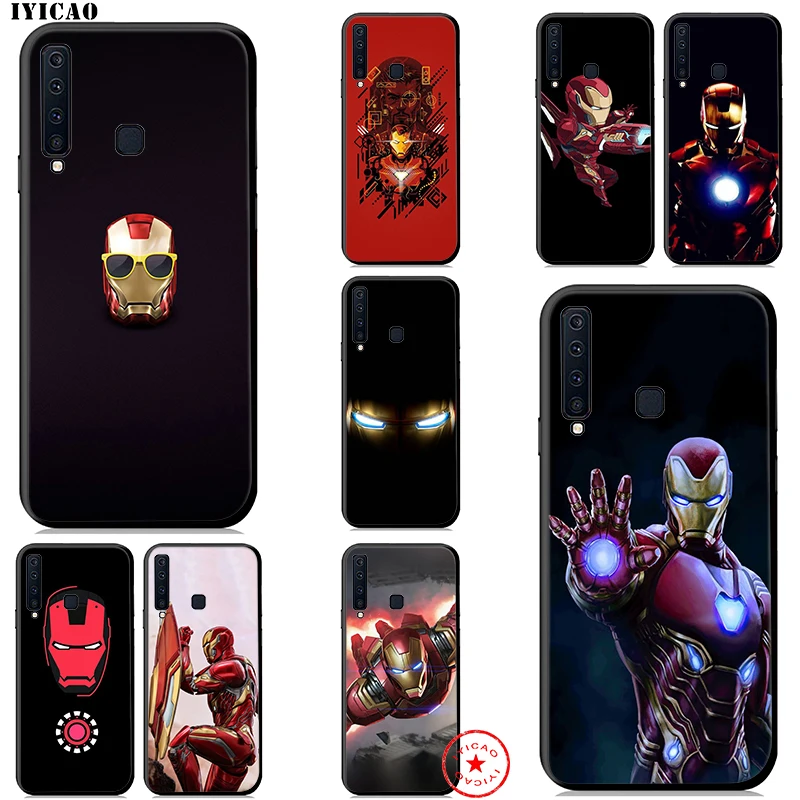 IYICAO Marvel Железный человек мягкий чехол для samsung Galaxy A9 A8 A7 J6 A6 Plus 2018 A3 A5 2016 2017