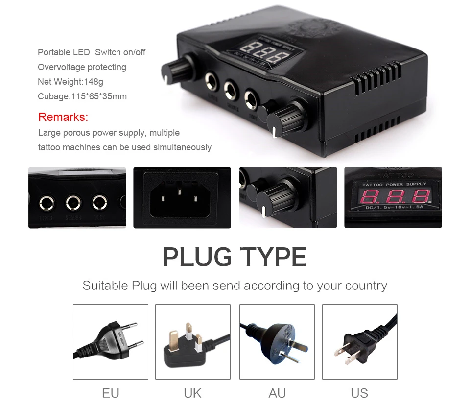 Goedkoop Starter Tattoo Set 2 Coils Guns 20 Kleuren Pigment Inkten Sets Black Power Permanente Make Up Tattoo Kit Tattoo Machine Set