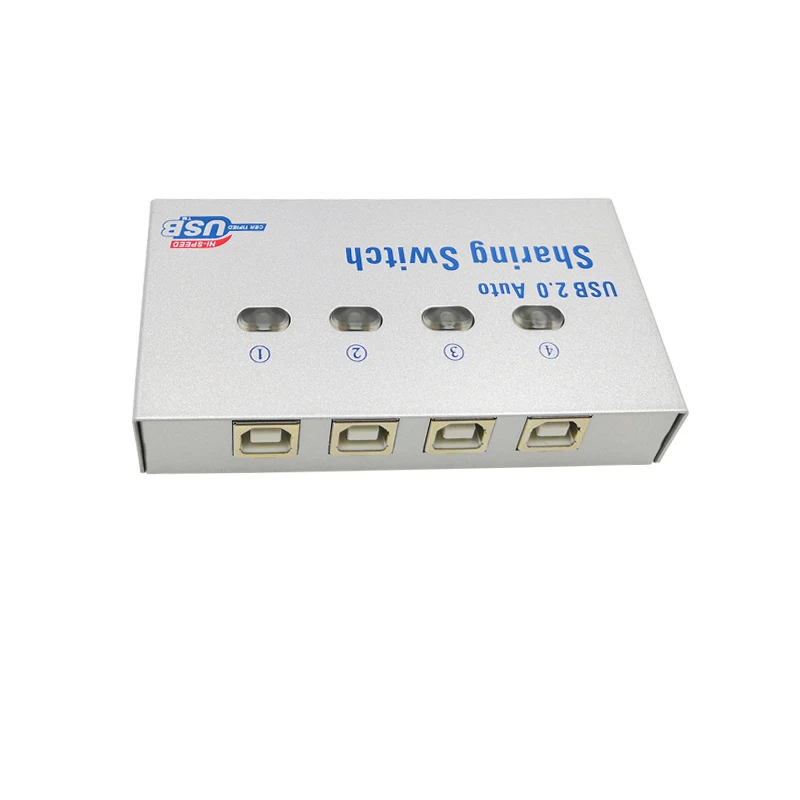 4 port USB smart switcher USB PRINTER SWITCH automatic splitter four in and one out multiple 2