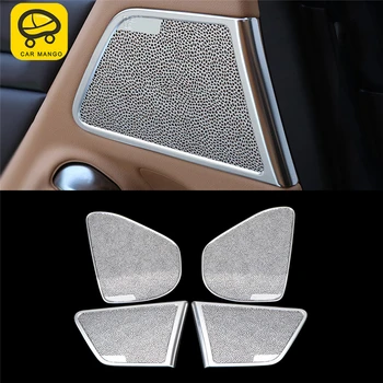 

CARMANGO for Lexus ES 2018 2019 ES200 ES300 ES260 Car Styling Door Gate Loudspeaker Sound Cover Trim Frame Sticker Chrome