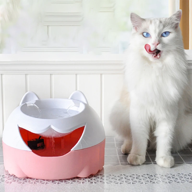 New Automatic Cycle Light Oxygen Drinking Water Dog Water Bowl Electric Fountain Water Dispenser Pet Cat 2