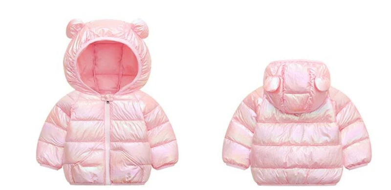CROAL CHERIE Metallic Style Kids Jacket For Girls Boys Cotton Children Outerwear Coat Cute Bear Ear Baby Girls Boys Snowsuit  (11)