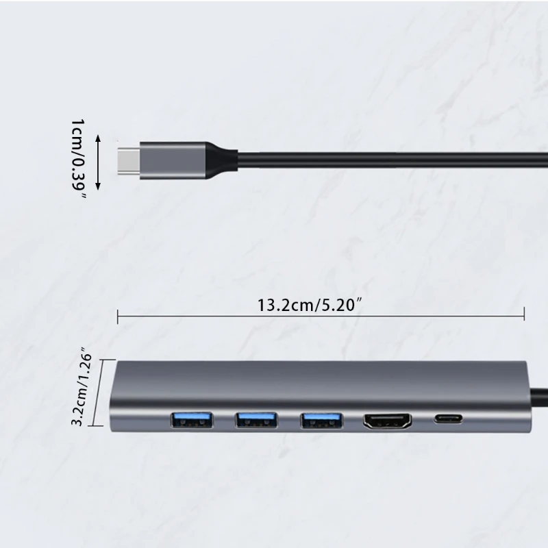 Док-станция 67JA 6 в 1 USB 1000 Тип C к 4K HDTV RJ45 3 0 M LAN Ethernet с PD адаптером разветвитель |