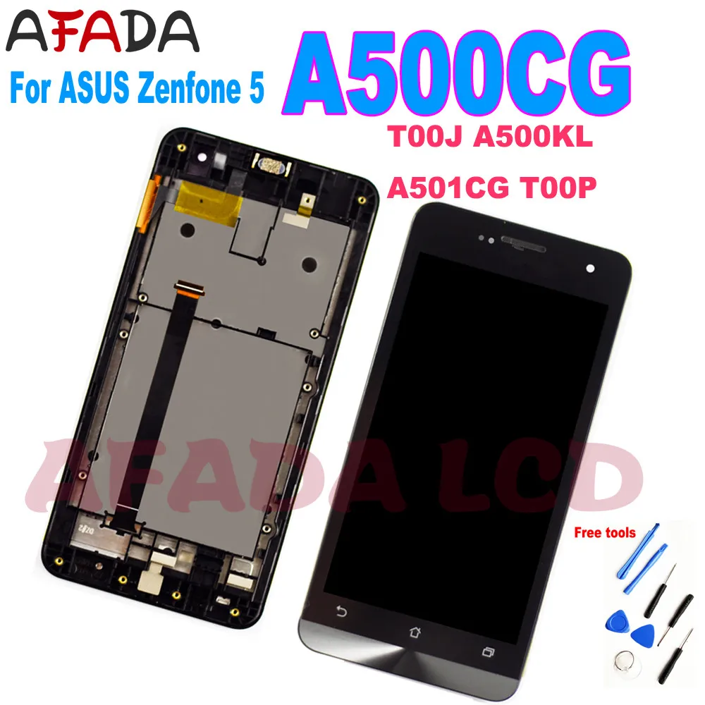

5.0" for ASUS Zenfone 5 LCD Display Touch Screen with Frame Zenfone 5 Display T00J A500KL A500CG A501CG T00P LCD Digitizer