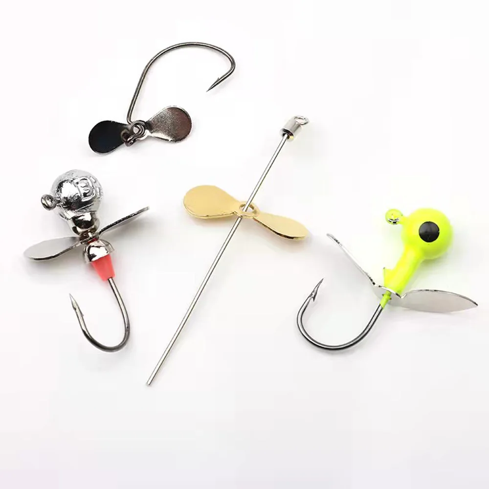 Small Propeller Blade fishing tools fishing accessories fishing tool fishing tackle Fly Propeller Spinner Stainelss Steel DIY hard fishing lures Popper Swim Jig Spinnerbait MAGBLUE 20pcs/lot