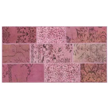 

Handmade Pink Vintage Overdyed Patchwork Area Rug 080x150 Cm-2'7''X4'11''