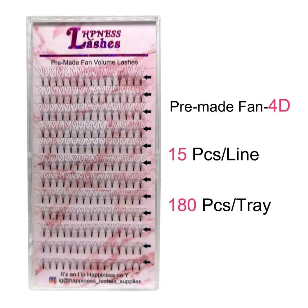 

Pre-Made Fans Volume Lashes Eyelash Extension Silk Mink Lashes Used for Professional Lash Extension HPNESS