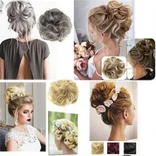 Вьющиеся грязные прямые резинки для волос Синтетические булочки для наращивания крышки туалетных принадлежностей наборы