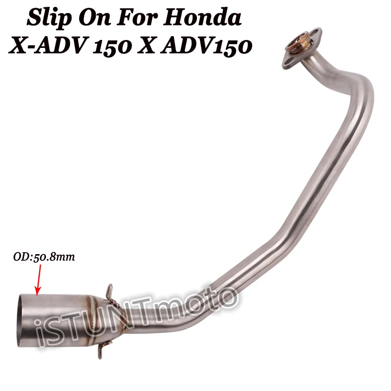 Для Honda X-ADV 150 X ADV150 мотоцикл Yoshimura выхлоп Escape модифицированный мото из нержавеющей стали Передняя средняя Соединительная труба без шнуровки