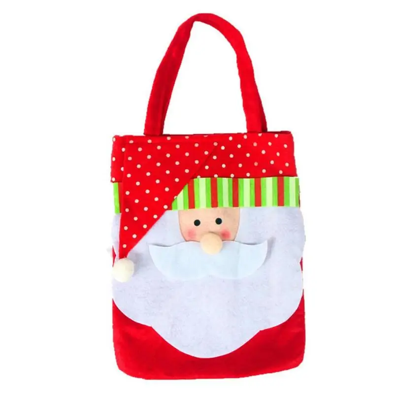 Santa Claus Рождественская мультяшная Сумочка для яблок, нетканый Санта-Клаус, снеговик, лось, Детская конфетная Подарочная сумка, праздничные вечерние украшения для дома - Цвет: Santa Claus