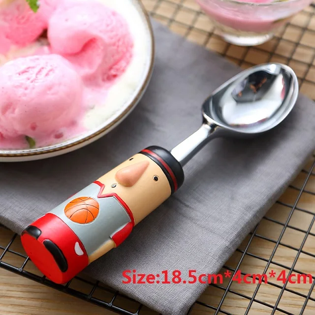 Red 1 шт. совок для мороженного DIY Фрукты самоплавление Милая ложка для арбуза коммерческий копающий шар Фрукты кухонные аксессуары ручка из смолы - Цвет: Red
