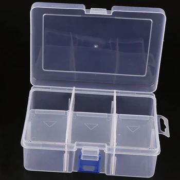 

Transparent 6 Slots Storage Box For Jewelry Box Tool Container, Beads Sorting Box