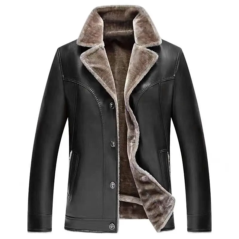 2020 motocicleta nuevas chaqueta de cuero para hombre de lana de invierno de los hombres de la motocicleta a prueba de viento cálido abrigo de moda masculina ropa de marca