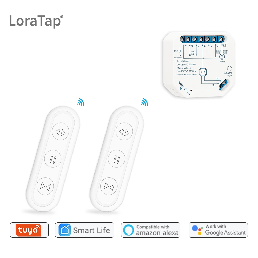 WiFi Curtain Switch Module for Blinds Roller Shutter with Remote Tuya Smart Life App Timer Google Home Aelxa Echo Smart Home