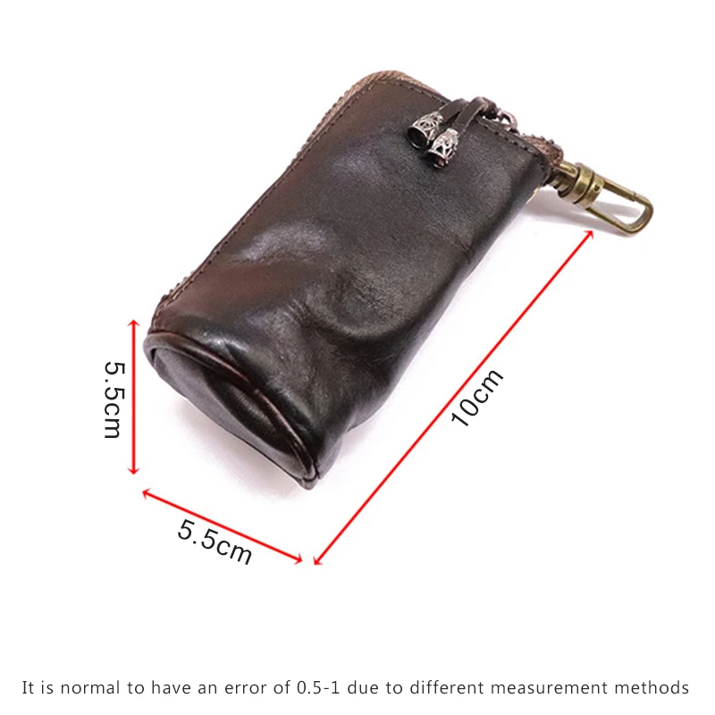 Black-9036 -porte Clés De Voiture En Cuir Véritable Unisexe, Organisateur De Clés, Motif