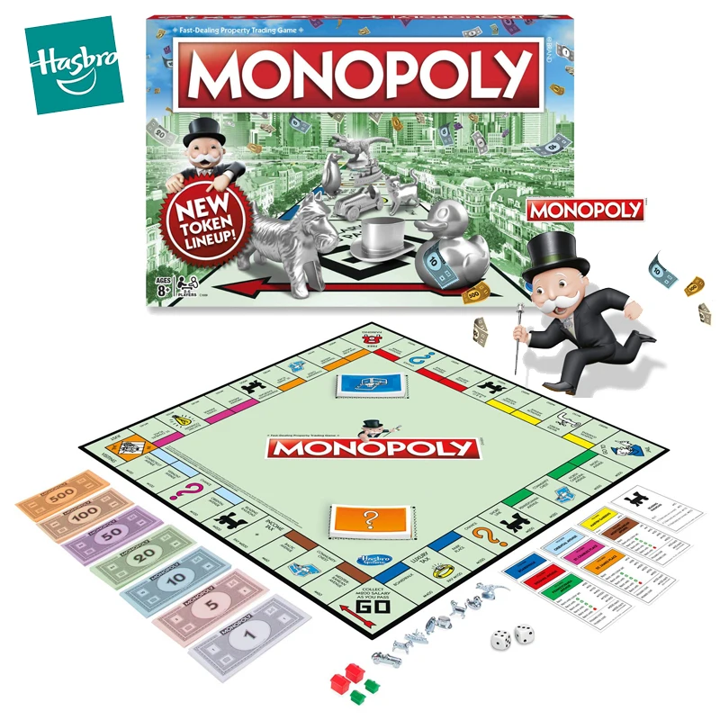 Hasbro Monopoly Games for Kids Classic Grab & Go Family Board Party Educational Table Game Toys Children Gift | Игрушки и хобби