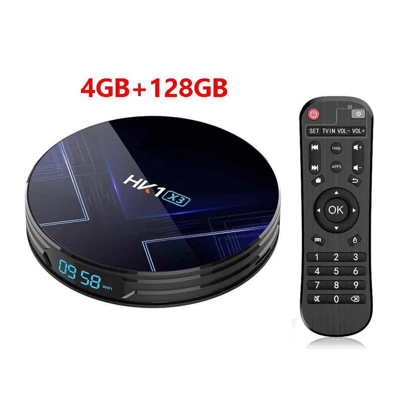 HK1 X3 Смарт ТВ приставка Android 9,0 Amlogic S905X3 4 ГБ 32 ГБ 2,4G 5G Wifi приставка 1000M LAN BT4.0 4K HD медиаплеер vs HK1 MAX - Цвет: 4G128G