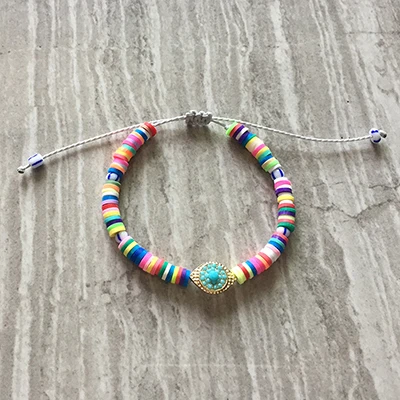 bracelet Браслеты для женщин HEISHI переработанный диск Африканский виниловый бисер браслет femme armbanden voor vrouwen erkek bileklik браслеты - Metal Color: bracelet