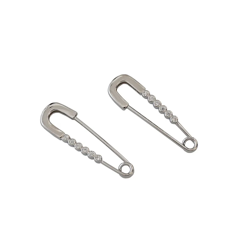 

Pin Micro 925 Sterling Silver Earrings For Women Ins Niche Zircon Temperament Aros De Plata De Ley Mujer PendientesIns Jewelry