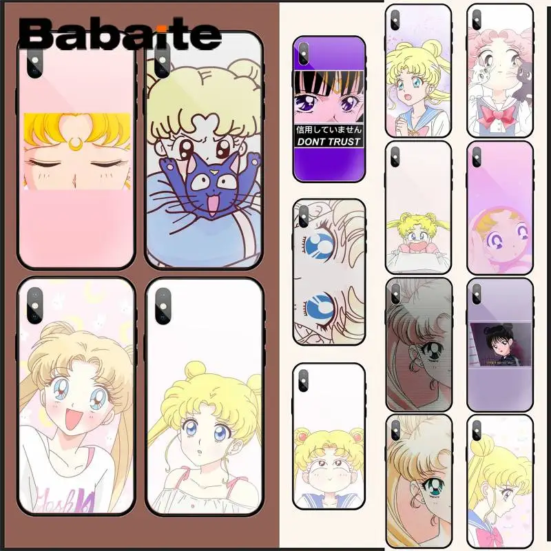 Красочный милый чехол для телефона Babaite с японским аниме Сейлор Мун глаз iPhone XR XS MAX
