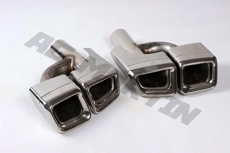 End pipe Подлинный полированная поверхность из натурального углеродного волокна автомобиля диффузор, губа на задний бампер для Mercedes-Benz C class W205 - Цвет: End pipe