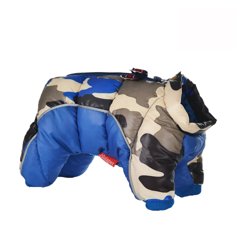 A-dark blue Зимняя Теплая Одежда для собак, французский бульдог, куртка для собаки, водонепроницаемая Светоотражающая одежда для домашних животных, пальто для собак, зимний комбинезон, костюм для щенка - Цвет: A-dark blue