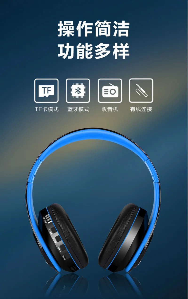 Bluetooth беспроводная гарнитура горячий стиль 5,0 складной супер бас стерео голосовое движение Беспроводная гарнитура Bluetooth гарнитура