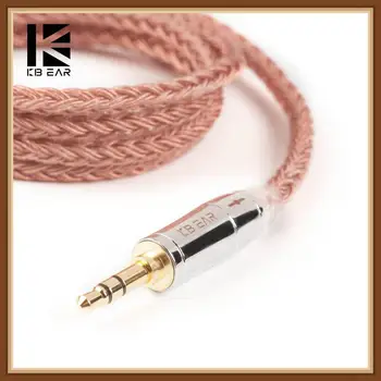 

KBEAR 16 Core Copper Cable with 2.5/3.5/4.4 Earphone Cable for KB06 C10 ZS10 TRN V90 BA5 BLON Bl03 CCA C12 KZ ZSX QDC Tri I3
