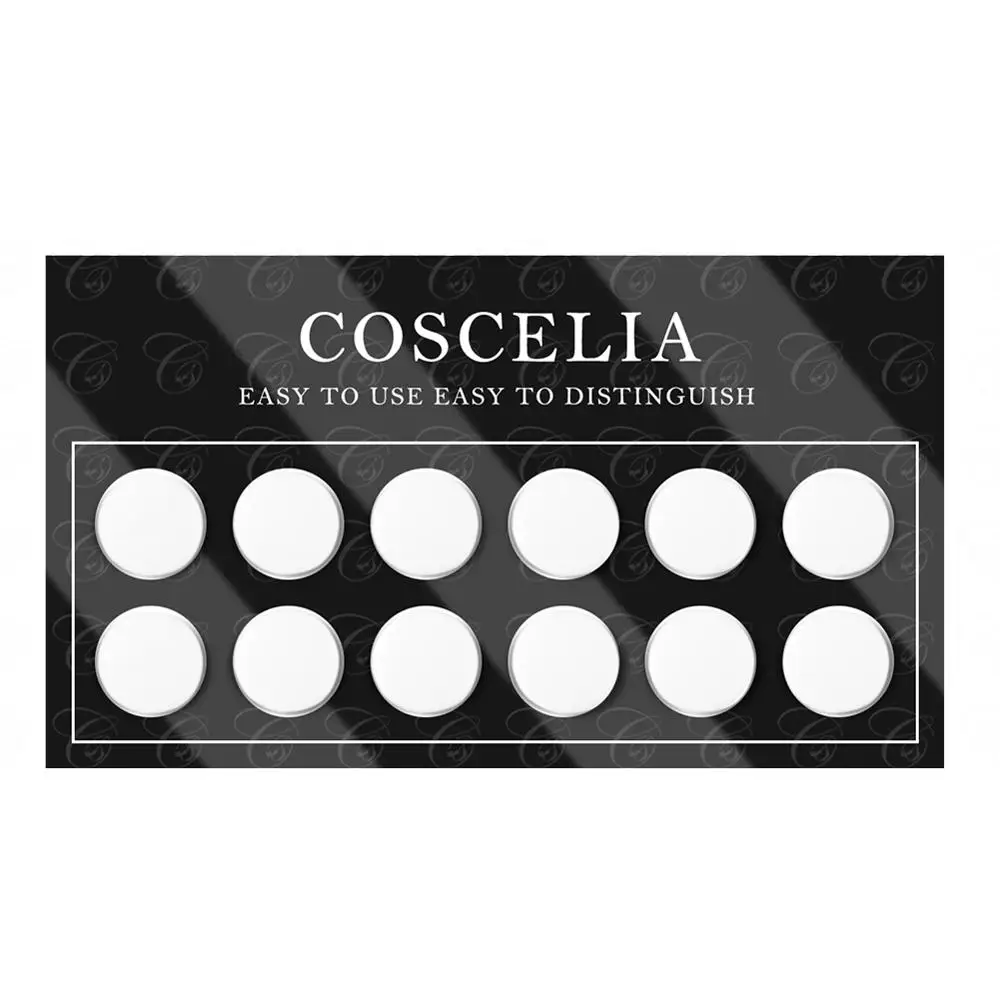 COSCELIA 12 шт Белая силиконовая цветная кнопка для ногтей Гель-лак для маникюра Практика Дисплей карточка ручная работа Гель-лак для ногтей