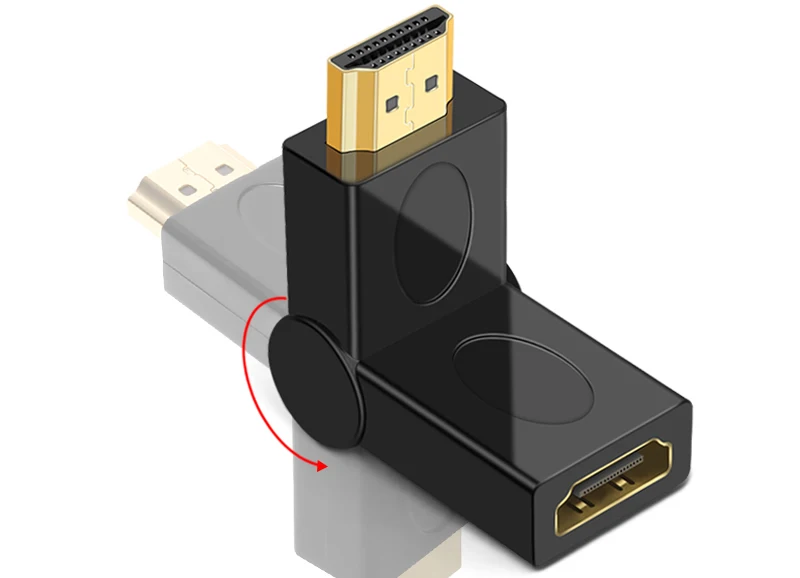 HDMI адаптер Мужской к HDMI Женский конвертер HDMI переключатель Jack 4K удлинитель 270 90 градусов под прямым углом для 1080P HDTV PC HDMI адаптер
