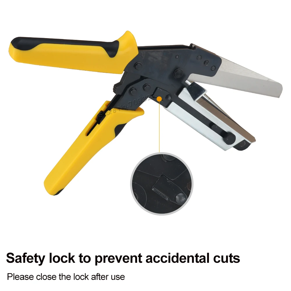 PVC Plastic Cable Trunking Cutter Adjustable Professional Snap Shear 45°-90° Cutting Pliers Electrican Hand Tool VSJ-110XC 4