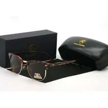 Классические поляризационные солнцезащитные очки для мужчин и женщин в стиле ретро, фирменный дизайн, полуоправы, полуквадратная оправа, солнцезащитные очки UV400 Oculos De Sol