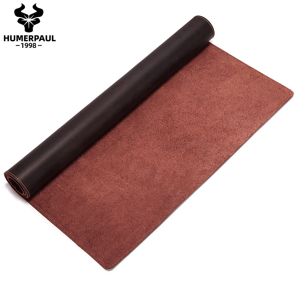 

HUMERPAUL Portable Large Mouse Pad Gamer Cowhide Leather Desk Mat Computer Mousepad Keyboard Table Cover for PC Laptop Waterproo