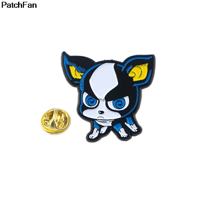 Patchfan cut собака цинк галстук мультфильм забавные булавки рюкзак одежда броши для мужчин и женщин шляпа Декоративные значки медали A2403
