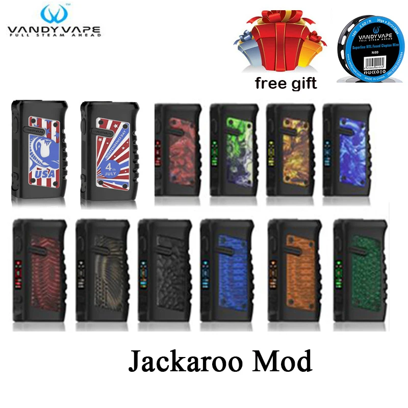 Vandy Vape Jackaroo Mod 100 Вт коробка мод совместимый с одной батареей 21700/18650 для Jackaroo водонепроницаемый комплект