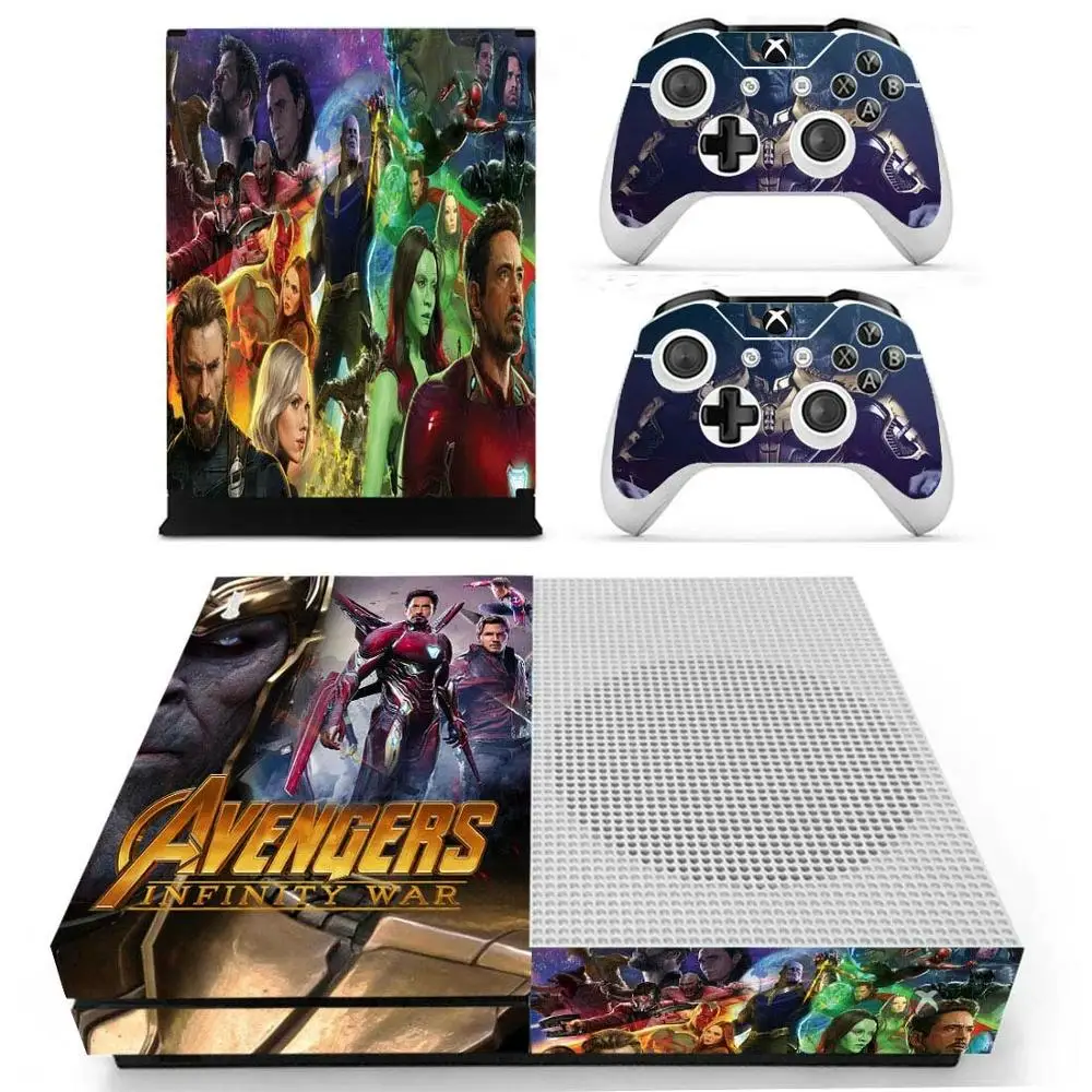 YS-xboxoneS-1188 Мстители: наклейки Infinity War s для Xbox One S виниловые наклейки на кожу Pegatinas для Xbox one Slim консоль и два контроллера шкуры - Цвет: YS-xboxoneS-1188