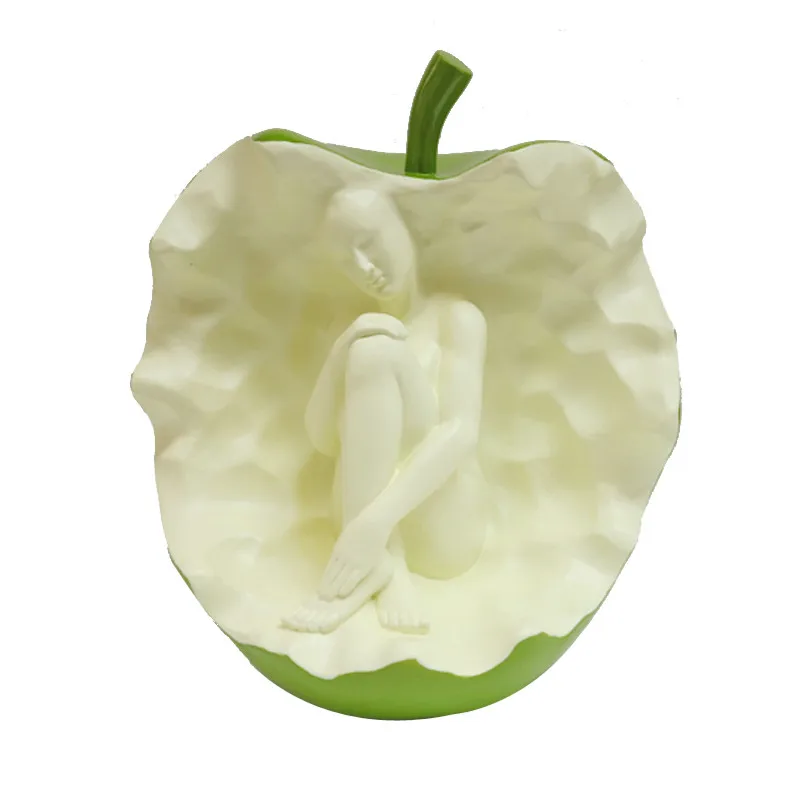 New Product  Abstraction Apple Modern Creative Sculpture Resin Art&Craft Decor Fashion Personality Body-of-a-wom 