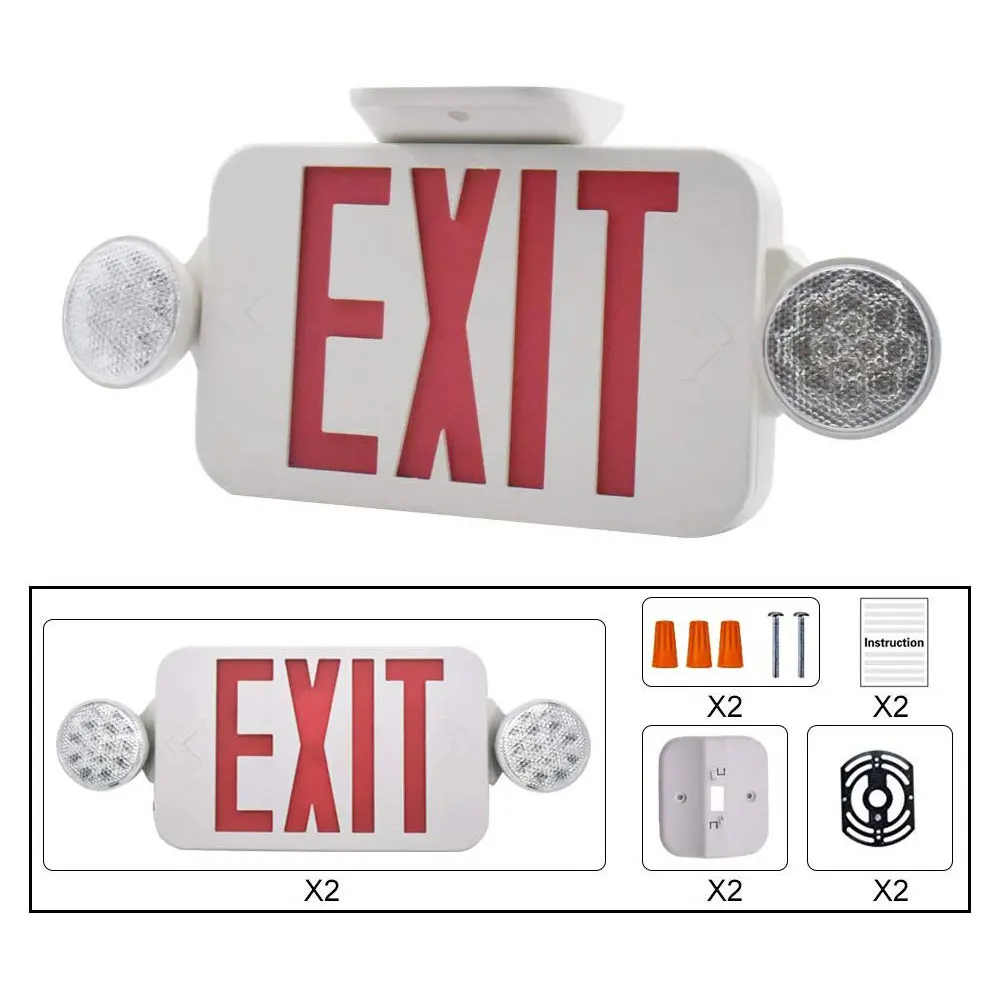 

Multifunctional Electric Emergency Lamp Safe Illuminated Lighting Exit Sign Letter LED Compact with Battery Fire Emergency Light