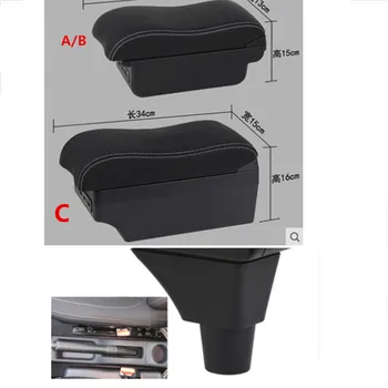 

For Renault Logan armrest box central Store content Storage box armrest box USB interface